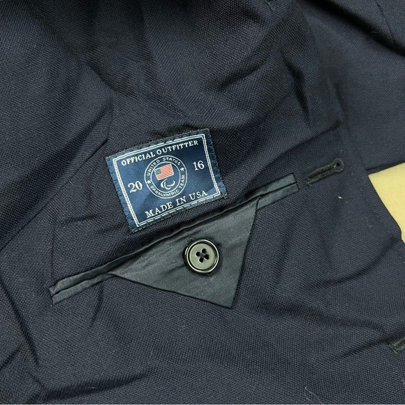 Polo Ralph Lauren Blazer Womens 00P Navy Blue Team USA 2016 Paralympics Wool NWT - Picture 9 of 13